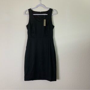 J.Crew Black Scoopneck resume dress in stretch linen blend 4 NWT